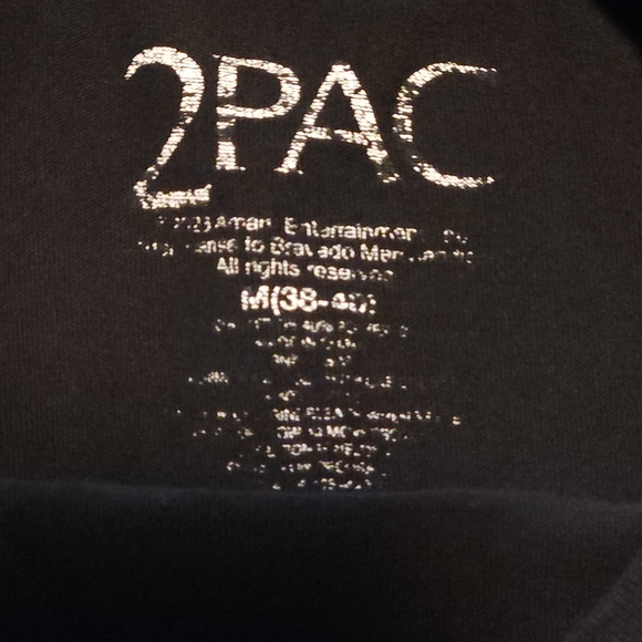 Tupac Black Trust Nobody T-Shirt Size Medium - Picture 3 of 3